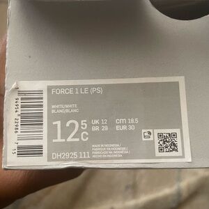 Nike Force 1 LE PS White Shoes